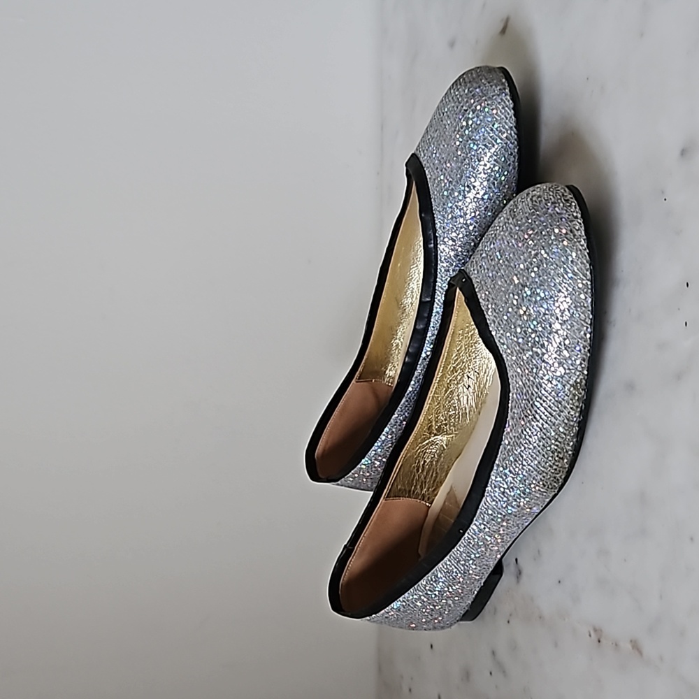 FRENCH SOLE: rainbow glitter flats